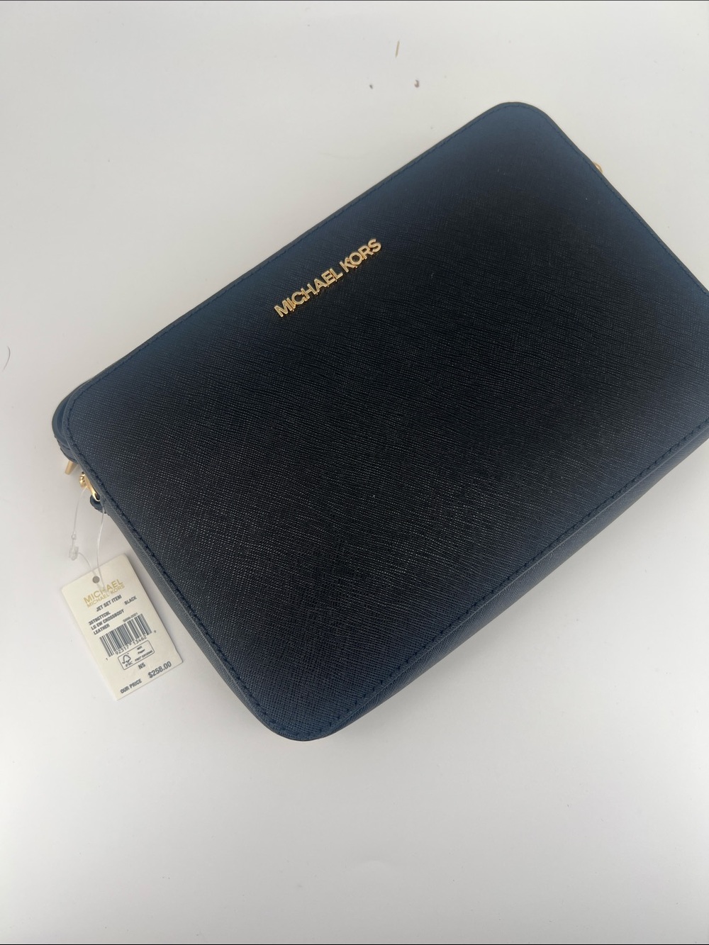 Michael Kors Black Saffiano Leather Crossbody with Gold Hardware - Picture 4 of 5